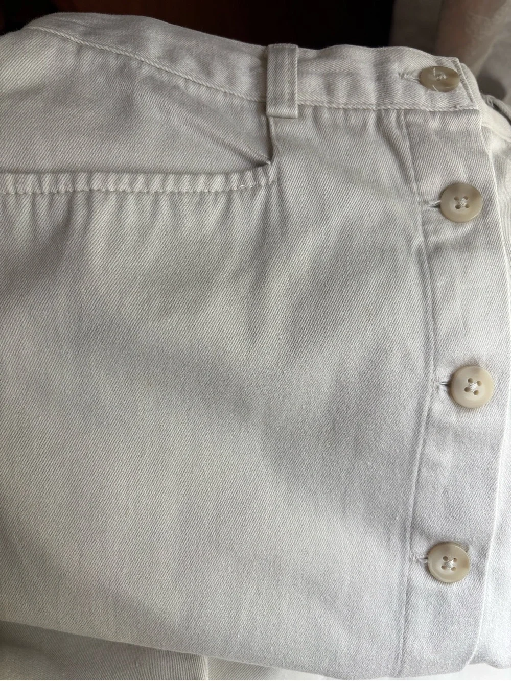 GAP Vintage Cream Button-Front Midi Skirt